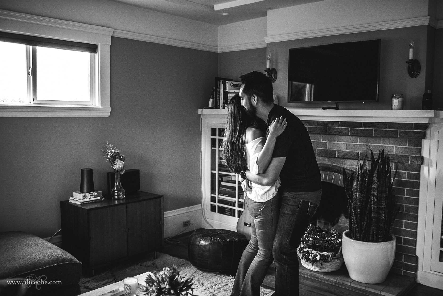 Charming San Carlos In Home Engagement Session Part 2 San Carlos In Home Engagement Session Couple Dancing Living Room